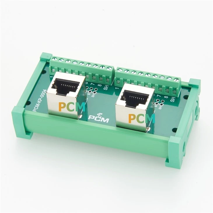 RJ45 2 Way Buss to Terminal Block DIN Rail factory
