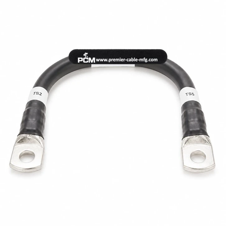 Battery Cable M6 To M10 Copper Ring Lug DC Power Jumper Cable