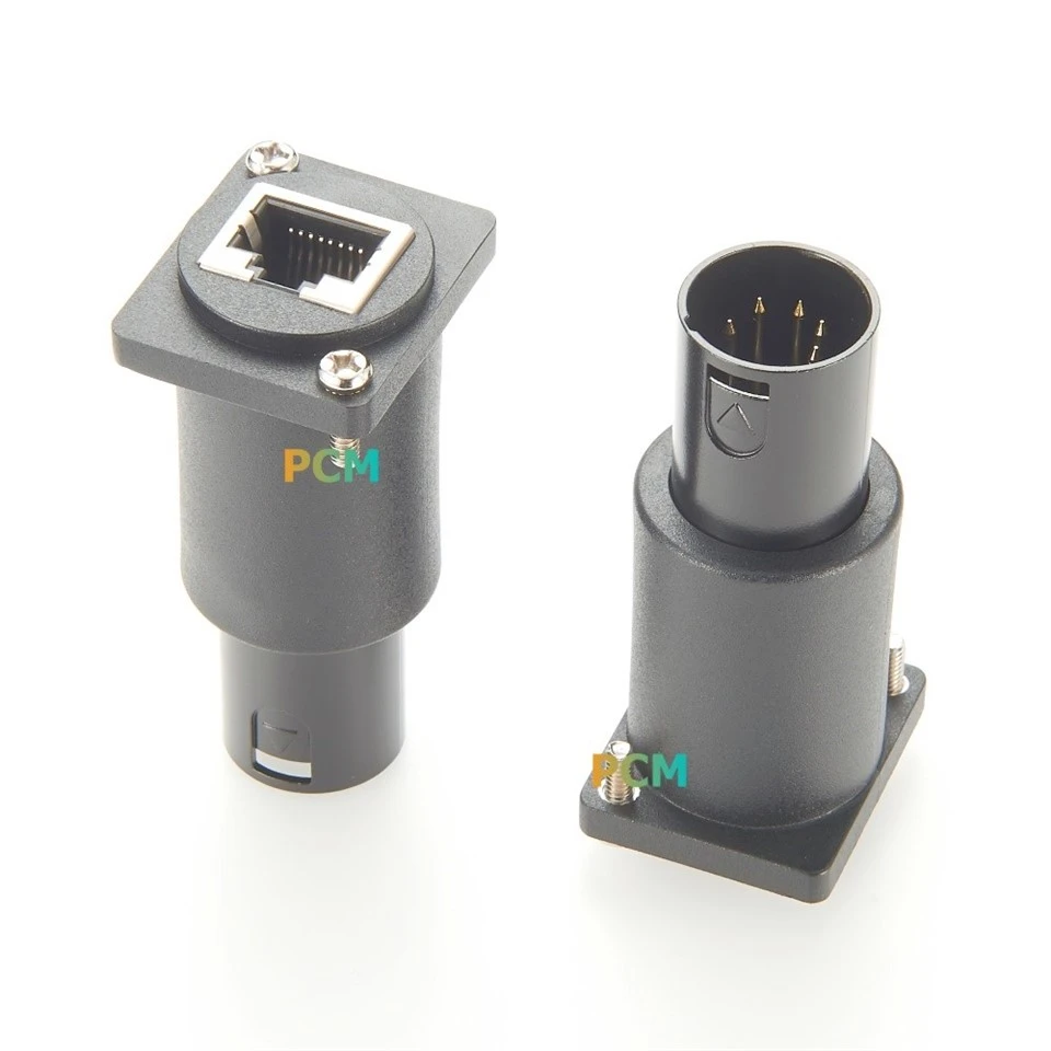 Chassis Mount RJ45 To XLR 5 Pin DMX Adapter factory