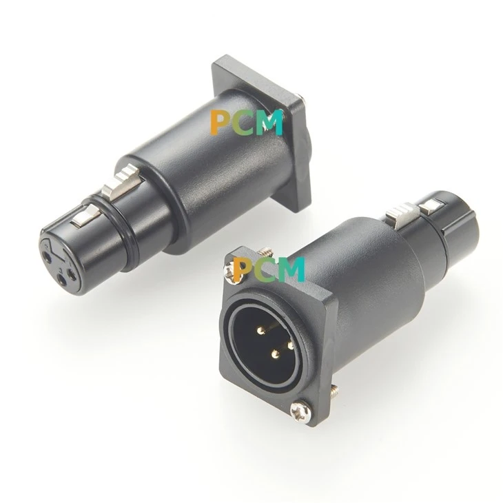 3Pin XLR Male to Female Panel Mount Adapter
