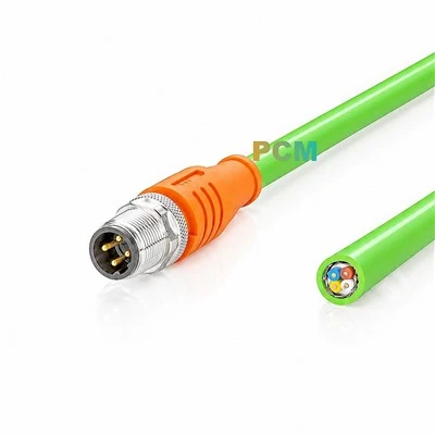 Priemyselný ethernetový kábel s kódom M12 D