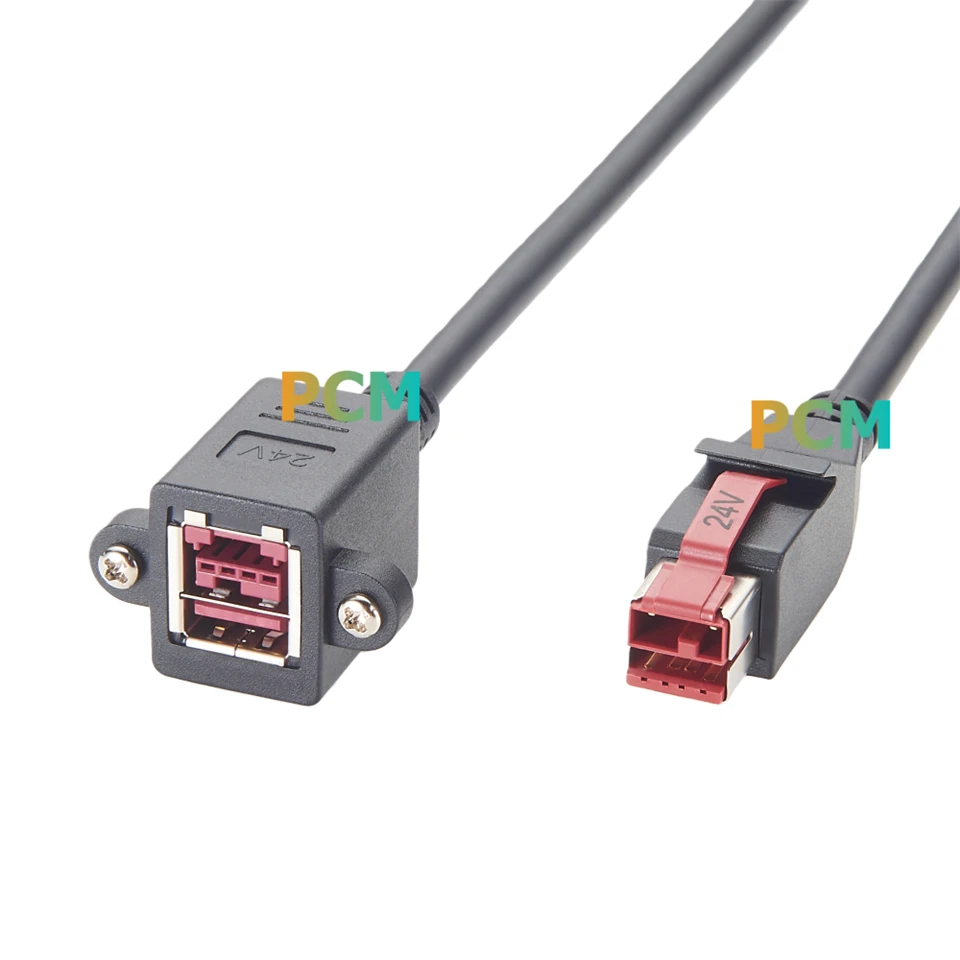 Powered USB Panel Mount 24V Cable