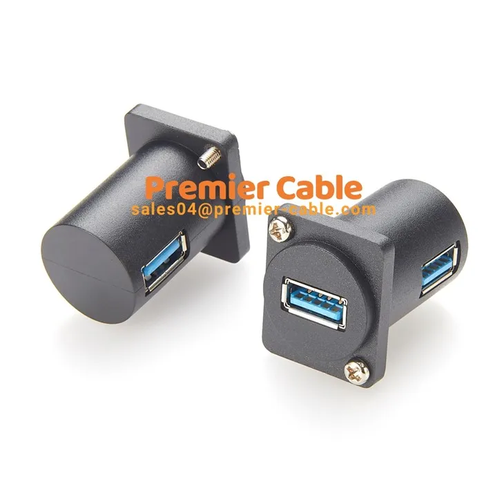 Pravý uhol USB 3. 0 feedthrough Berkhead Connector typ A