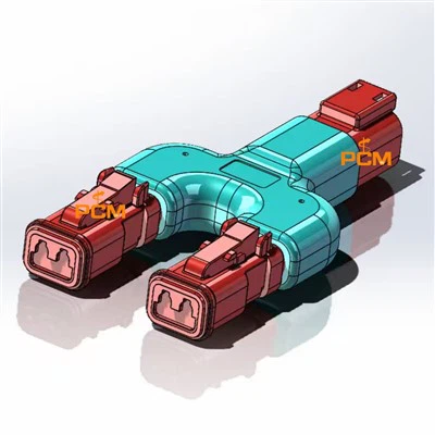 Deutsch DT Series 2-cestný Y rozdeľovací konektor