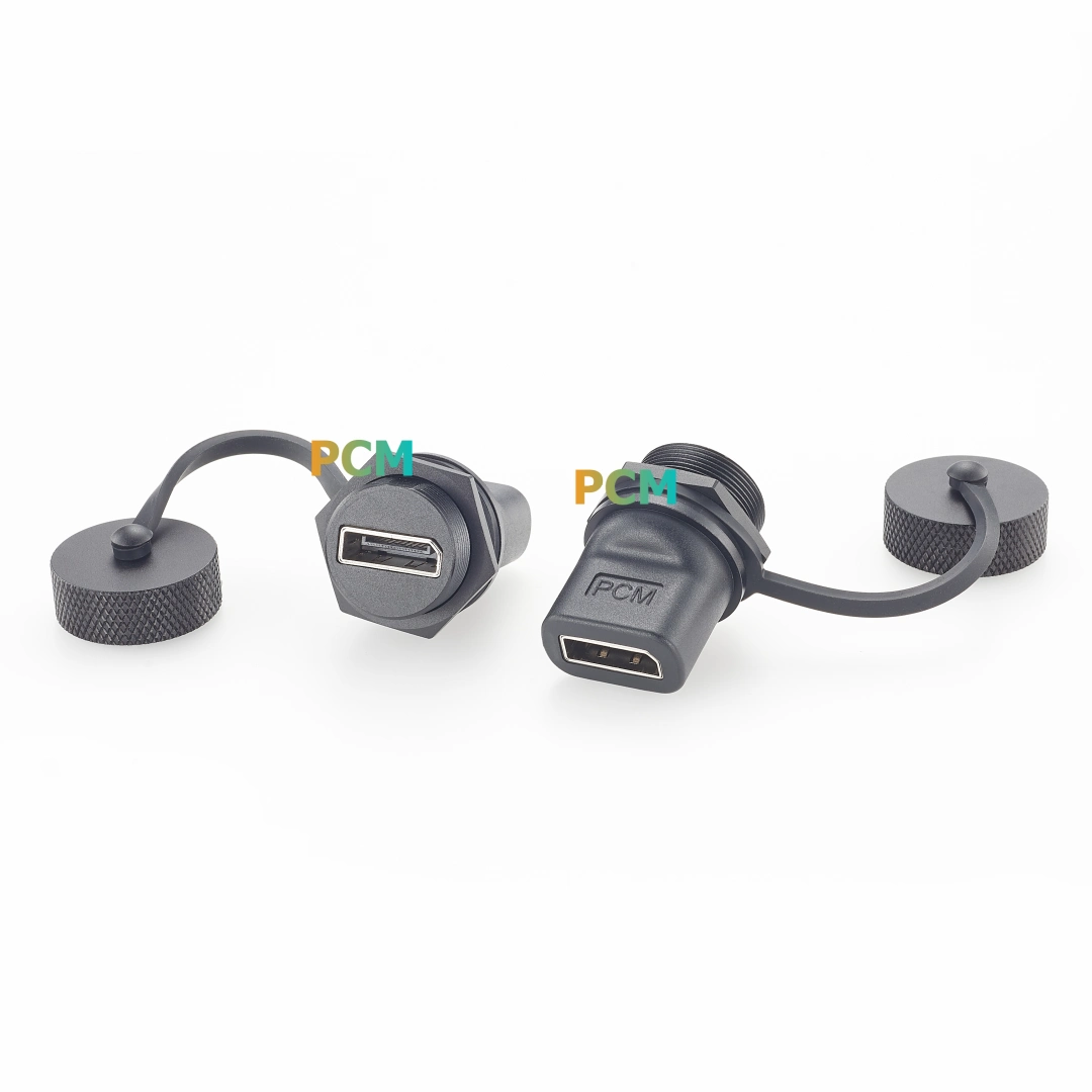 Vodotesný 4K 120Hz adaptér DisplayPort pre montáž na panel samica na samicu