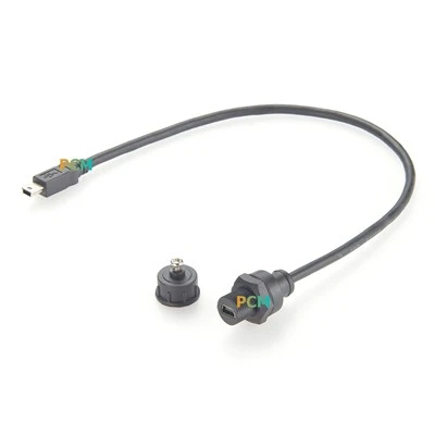 Panel IP67 Pripevnite USB 2. 0 Mini USB predlžovací kábel s prachovým krytom