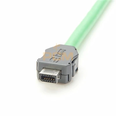 IX Priemyselný konektor A-kódovaný zástrčkou na zapojenie ethernetového kábla