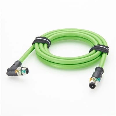 Pravouhlý M12 D Code Profinet kábel