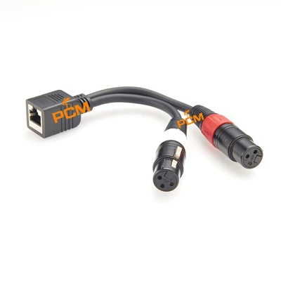 Kábel s adaptérom RJ45 Jack To Dual 3 Pin XLR Jack
