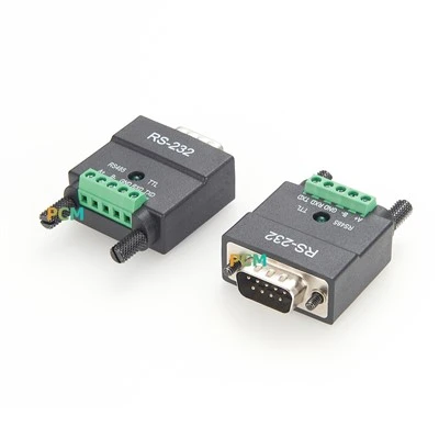 RS232 DB9 Muž do RS485 TTL 2- v -1 adaptér prevodníka