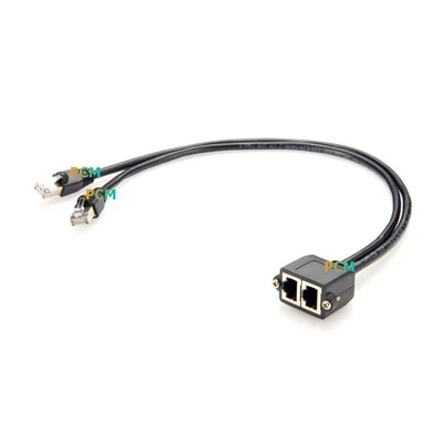 Stohovateľný 2 portový kábel RJ45 pre montáž na panel